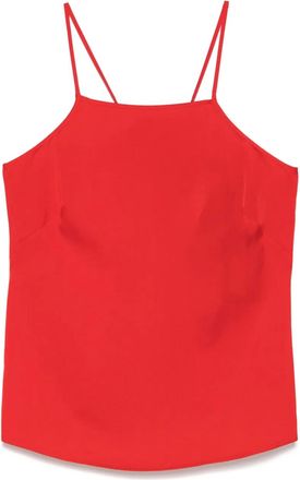 Twin-Set Top con scollo squadrato - Rosso
