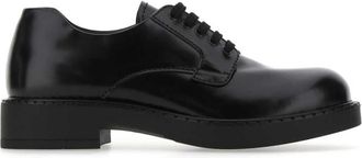 Prada Black Derby Lace-up Shoes