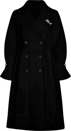 Karl Lagerfeld mesh trench coat - Black