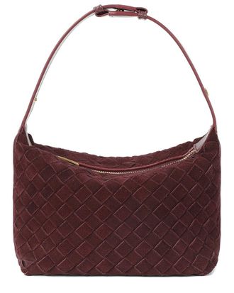 Tiffany & Fred Mini Woven Suede Shoulder Bag