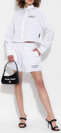 Off-white Cotton Shorts, Womens, White
