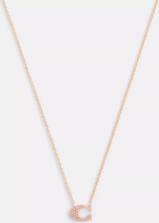 Coach Pave Signature Necklace