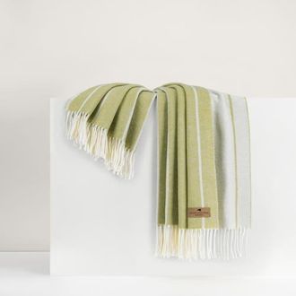 Lands Downunder Fiji Stripe Throw in Lemongrass at Nordstrom