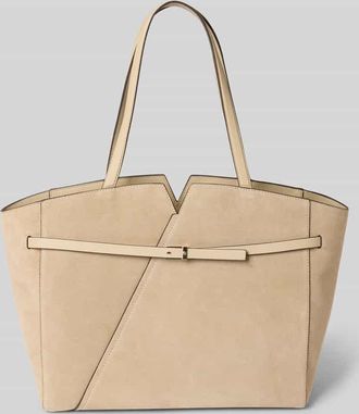 HUGO BOSS Shopper aus echtem Rindsvelours Modell BOSS REVERS TOTE SU in Beige, Gr&ouml;&szlig;e 1