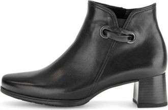 Gabor Enkellaars - Dames - Laarzen met Hak - Zwart - 36 EU - Leer - Schoenen
