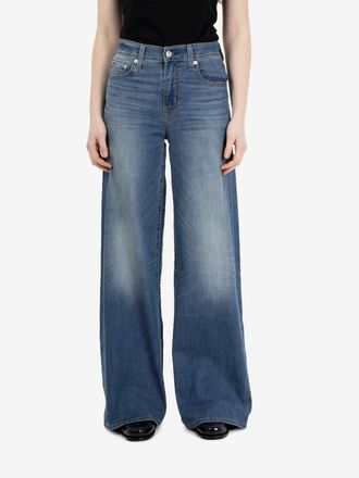 Levi's 728 high-rise wide leg ankle quiet cool blu