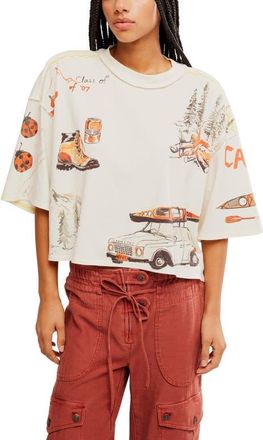 Free People Mountain View Graphic T-Shirt in Ivory Combo at Nordstrom, Size X-Small