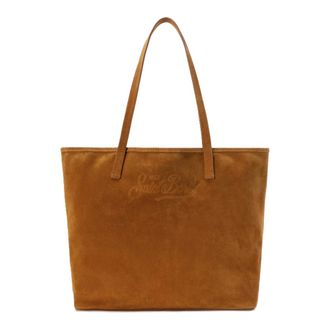 MC2 Saint Barth Tote Bags, female, Brown, Size: ONE SIZE Suede City Shoulder Bag