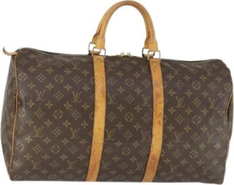 Louis Vuitton Pre-owned Weekend Bags, female, Brown, Size: ONE SIZE Pre-owned Canvas Weekend Bag