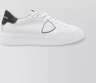 Philippe Model low top leather sneakers with contrast heel tab