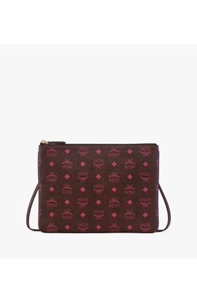 MCM Crossbody Pouch in Visetos Original in Cinnamon at Nordstrom