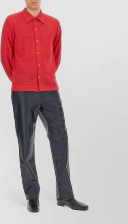 S&eacute;fr linen regular-fit shirt