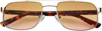 Freyrs Eyewear Vesper Aviator Sunglasses in Gold /Brown Pink at Nordstrom