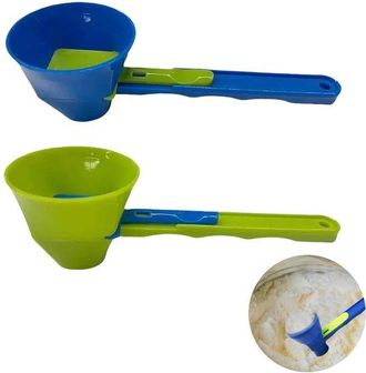 OEM Cuchara Medidora De 2 Piezas, Cuchara Medidora 2 En 1 Con Mango Largo Y Base Deslizante, Cuchara Para Polvo