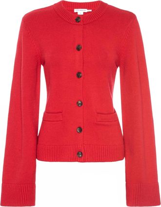 Good American Womens Knit Cardigan Top In Chili