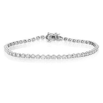 Vir Jewels 3 cttw Lab Grown Diamond Tennis Bracelet in 14K White Gold 7 Inch For Women
