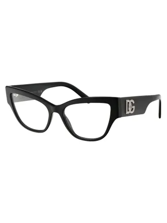Dolce & Gabbana 0DG3378 Cat-Eye Acetate Eyeglasses - Black