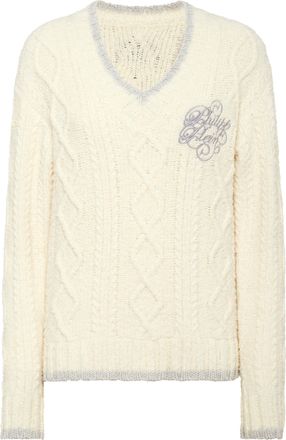 Philipp Plein Loose Fit V-Neck Sweater