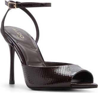 Aldo Belen Ankle Strap Pointed Toe Sandal in Maroon at Nordstrom, Size 6.5