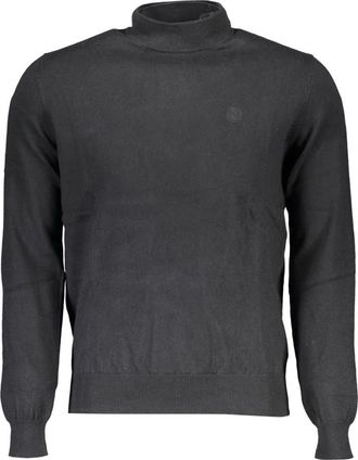 North Sails Elegante Geborduurde Coltrui - Heren - Coltruien - Zwart - 2XL - Katoen - Truien & Vesten