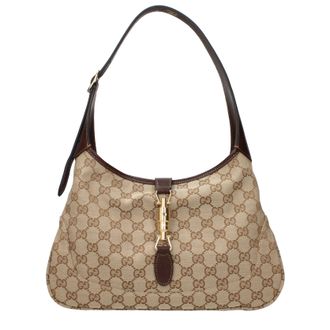 Gucci Borsa A Tracolla Jackie Donna Tessuto Beige/Marrone