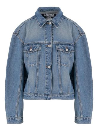 Jacquemus Blue De-Nimes Structured Seams Cotton Denim Jacket