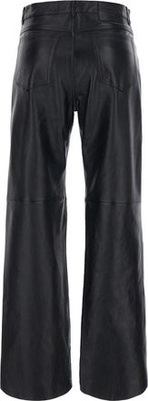 Max Mara Womens Trousers Pesca Black Leather Lamb