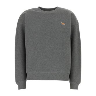 Maison Kitsun&eacute; Sweatshirts, female, Gray, Size: XS Baby Fox Comfort Sweatshirt