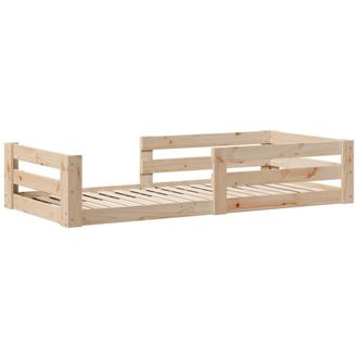 Berkfield Home Decorative Bed Frame without Mattress 100x200 cm Solid Wood Pine in Light Tan