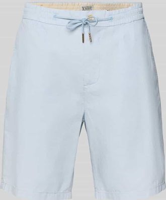 Scotch & Soda Regular Fit Shorts aus Baumwoll-Leinen-Mix Modell Seasonal core in Hellblau, Größe 30