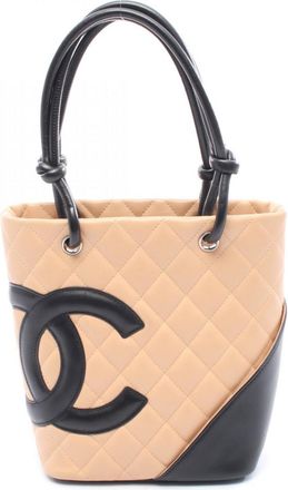 Chanel Black Pink Leather Tote Bag (Pre-Owned)