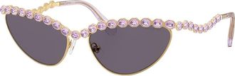 Swarovski SK 7030 40361A 59mm Womens Cat-Eye Sunglasses