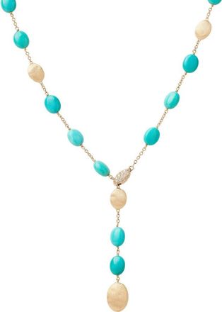 Marco Bicego Siviglia 18K Yellow Gold Lariat Necklace with Turquoise at Nordstrom, Size 18