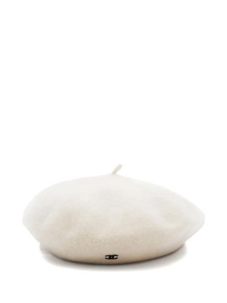 Chanel 1998 wool beret - women - Wool - One Size - White
