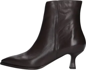 Notre-V Schoenen, Dames, Bruin, 43 EU, Puntige Enkellaarsjes