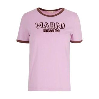 Marni T-Shirts, female, Pink, Size: 2XS T-Shirt