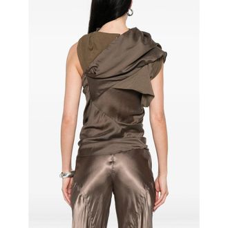 Entire studios Panelled Rear Zip Tank Top - Brown