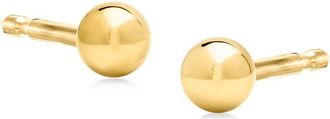 Canaria Canaria Italian 3mm 10kt Yellow Gold Ball Stud Earrings