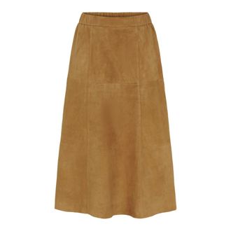 BTF-CPH Btfcph - Midi A-lijn Rok - Dames - Rokken - Bruin - Maat: XS Leer