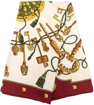 Herm&egrave;s Pre-owned Hermes Les Cles Silk Scarf 90 Ladies UI6IZ7OXMCYUAW5Y