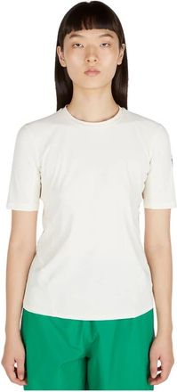 Moncler Vintage Logo Patch T-Shirt - Dames - T-shirts - Wit - XS - Tops