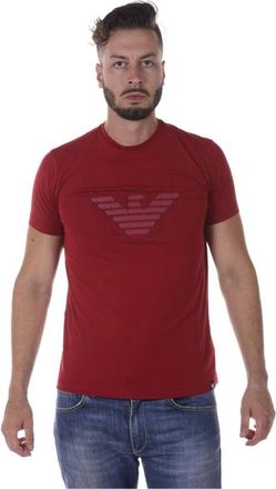 Armani Jeans Sweatshirts - Heren - T-shirts - Rood - S - Katoen - Tops