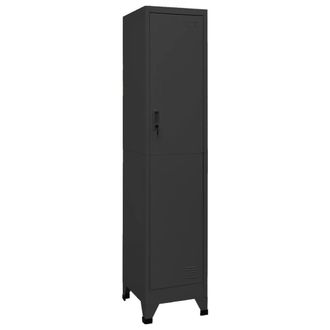 Berkfield Home Locker Cabinet Anthracite 38x45x180 cm Steel in Charcoal | Size: 38 x 45 x 180 cm
