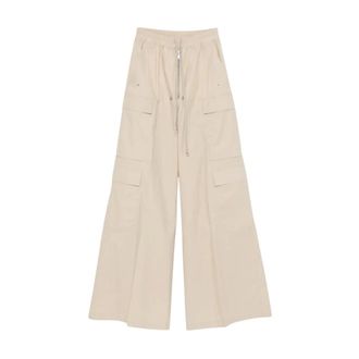 Rick Owens Wide Trousers, female, Beige, Size: XS Cargobelas