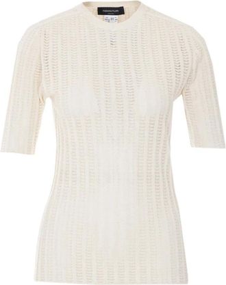 Fabiana Filippi Truien - Dames - Ronde hals truien - Beige - XS - Truien & Vesten