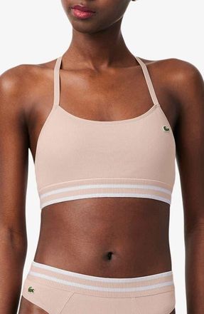 Lacoste Brassiere Rib Bralette in Bistre at Nordstrom, Size Xx-Small