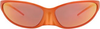 Balenciaga 70mm Wraparound Sunglasses in Red Red Red at Nordstrom Rack