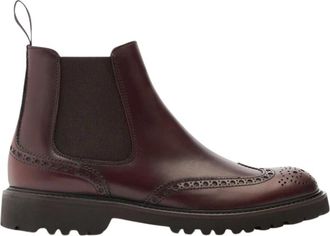 Scarosso Poppy Chelsea Boot - Dames - Chelseaboots - Rood - 38 1/2 EU - Leer - Schoenen