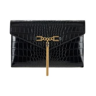Elisabetta Franchi Clutches, female, Black, Size: ONE SIZE Tracolla con catena groumette