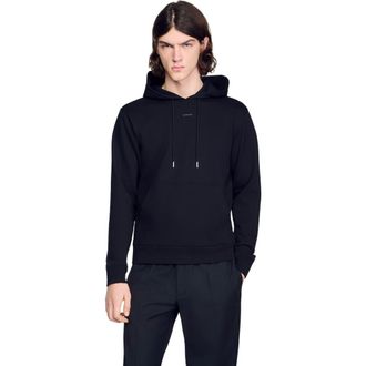 Sandro Logo sweatshirt in Black at Nordstrom, Size Xx-Large